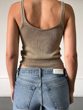 Load image into Gallery viewer, 80S GOLD KNIT TANK (XS/S)