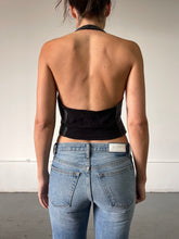 Load image into Gallery viewer, 80S LEATHER HALTER TOP (M)