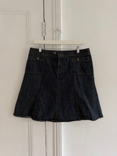 Load image into Gallery viewer, DENIM FLARE MIDI (W32”pinned on model)