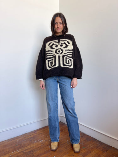 ABSTRACT WOOL SWEATER (L/XL)