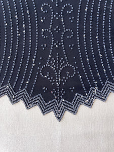 BLACK SPARKLE Y2K TOP (M)