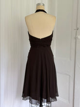 Load image into Gallery viewer, DEEP BROWN SILK PARTY DRESS (4P)