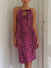 Load image into Gallery viewer, 90S MESH SNAKE MIDI DRESS (S)