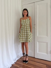 Load image into Gallery viewer, COTTON PLAID POCKET DRESS (L)