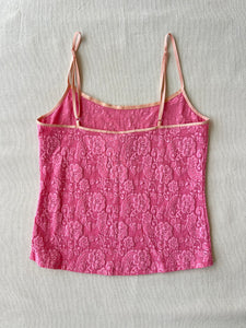 Y2K BUBBLEGUM LACE TANK (M)