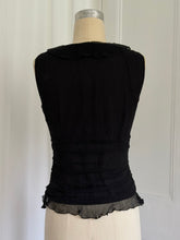 Load image into Gallery viewer, BLACK SILK PARTY TOP (S)