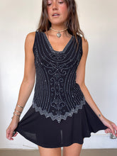 Load image into Gallery viewer, BLACK SPARKLE Y2K TOP (M)