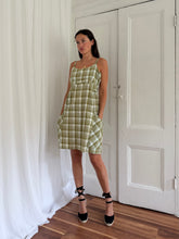 Load image into Gallery viewer, COTTON PLAID POCKET DRESS (L)