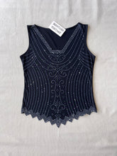Load image into Gallery viewer, BLACK SPARKLE Y2K TOP (M)