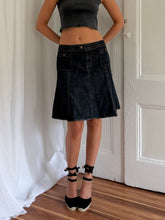 Load image into Gallery viewer, DENIM FLARE MIDI (W32”pinned on model)