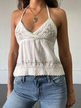 Load image into Gallery viewer, FLORAL HALTER TOP (XS/S)