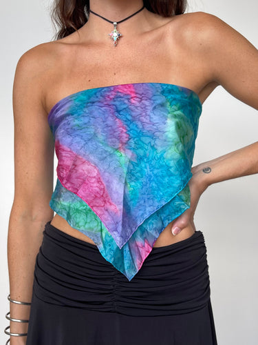 80S SILK SCARF TOP