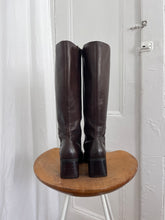 Load image into Gallery viewer, DEEP CHOCOLATE LEATHER BOOT (7.5)