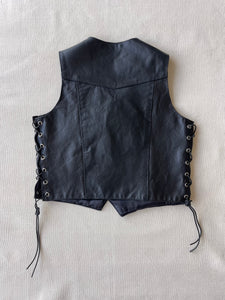 LEATHER MINI VEST (XS/S)