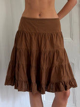 Load image into Gallery viewer, COTTON TIERED MIDI SKIRT (W36”) (pinned on model)