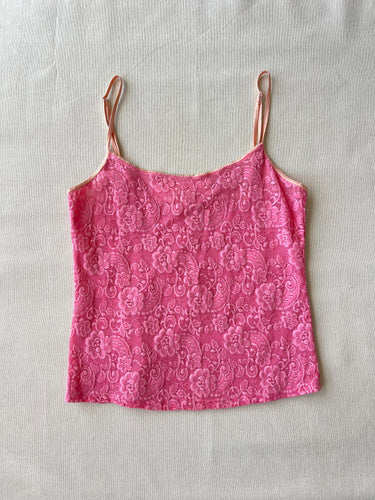 Y2K BUBBLEGUM LACE TANK (M)